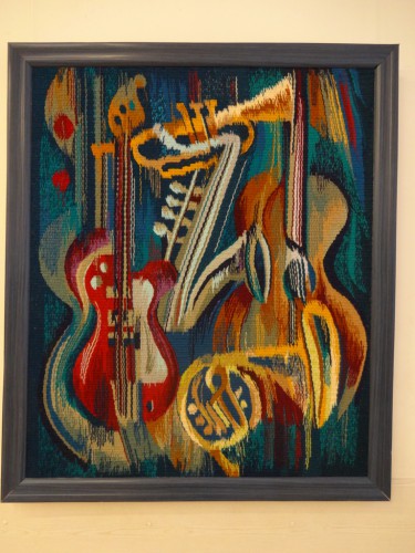 Шевченко Г.Гобелен &quot;Джазовая композиция&quot;. 2014 г. Шерсть, х\б. ручное ткачество