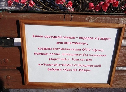 Ребятишки из детских домов сделали специальные веточки, которыми украсили одну из аллей площади..jpg
