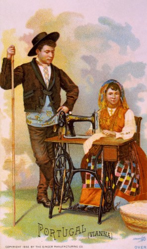 Португальцы в народном костюме. Открытка,1892 г.