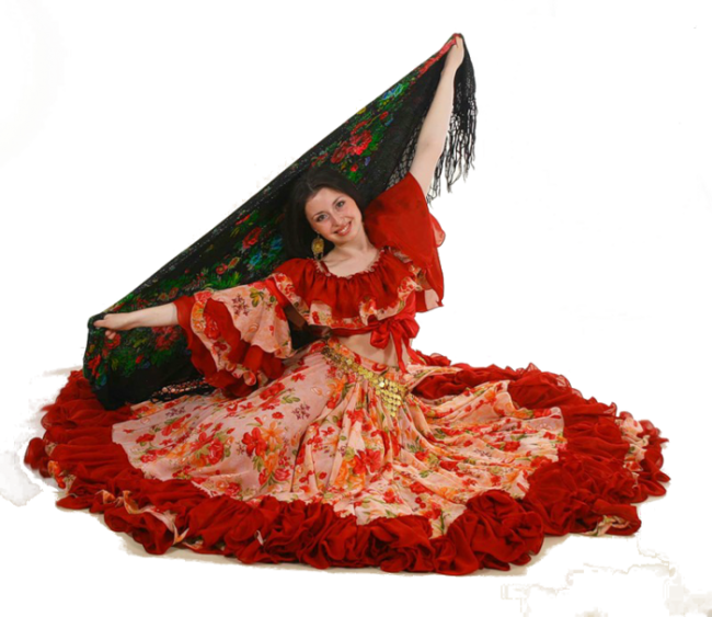 Цыганский танец с шалью