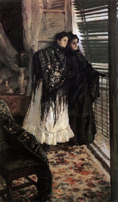 Константин Коровин У балкона. Испанки<br />Леонора и Ампара.<br />1888-1889