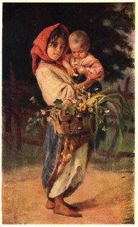 Художник Х.П. Платонов 1842-1907 Маленькая няня. 1886г.jpg