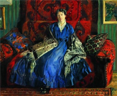 Б.Кустодиев, Портрет Ю.Е.Кустодиевой, 1920