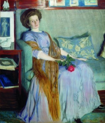 Б.Кустодиев, Портрет Р.И.Нотгафт, 1909