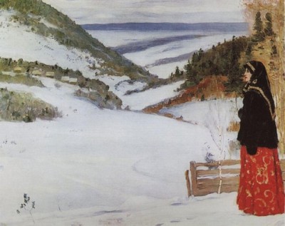 В.Нестеров, Зима в монастыре, 1904