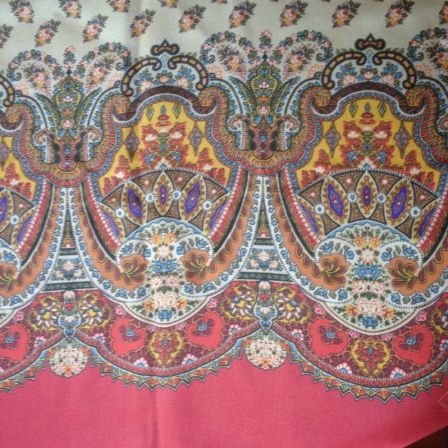 Шарф шелковый (крепдешин), &quot;Маркиза&quot;, вид 5, 43х150 см<br />Художник: Зубрицкий Виктор