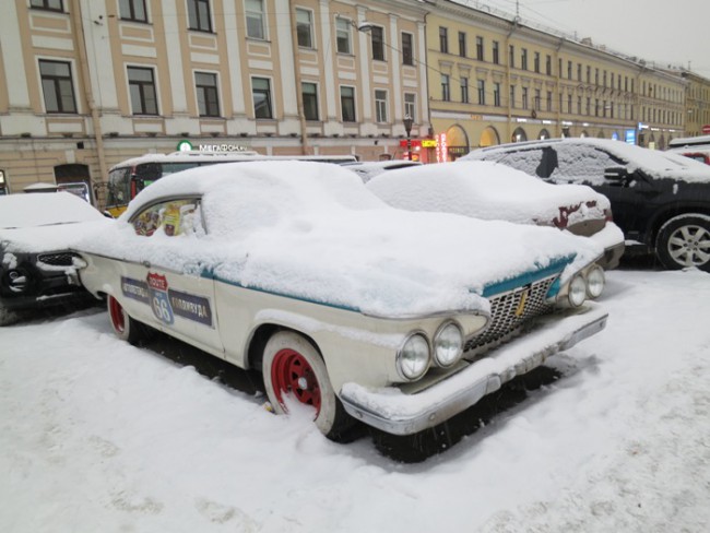 У Казанского собора.