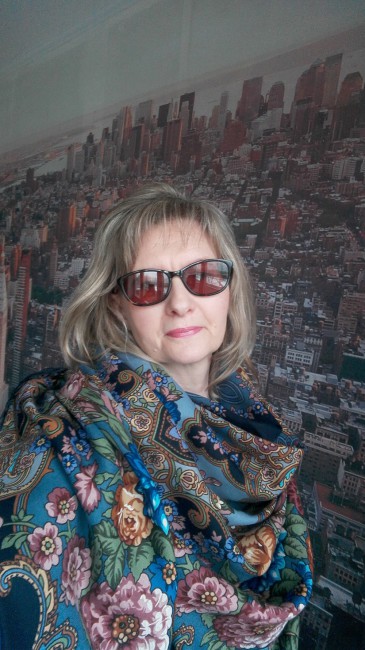 шаль &quot;Радоница&quot;, вид 14, 148х148см, Художник: Сотскова Галина