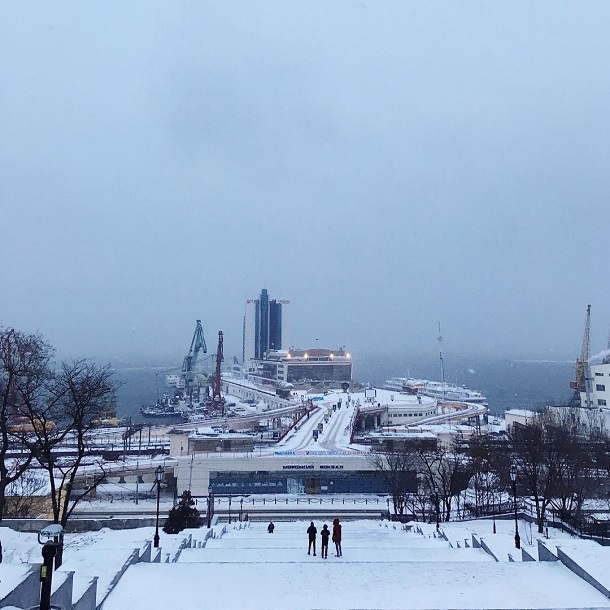 Одесса, Потемкинская лестница, Морвокзал, вчера.