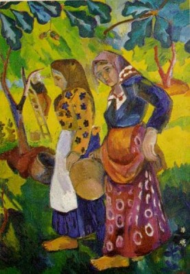 Гончарова Н.С. Цикл - сбор плодов, 1908.