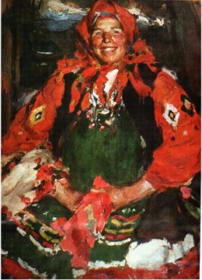 А.Е.Архипов. Крестьянка в зеленом фартуке, 1927.