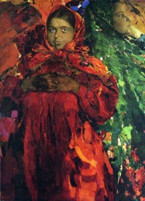 Малявин Ф.А. Две девушки-крестьянки. 1910-е.