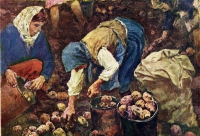 Пластов А.А.Сбор картофеля.1956.
