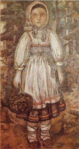 Ефим Честняков. Девушка с лукошком. 1904..jpg