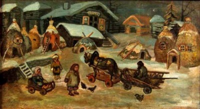 Ефим Честняков. Детские забавы.
