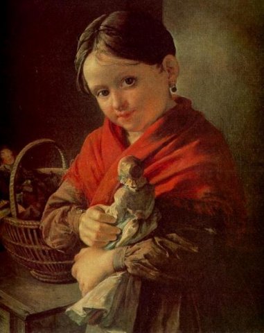В.А.Тропинин Девочка с куклой. Около 1814