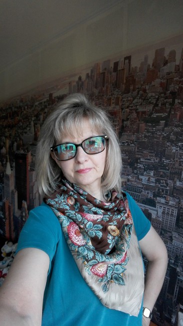 Платок шелковый (жаккард) &quot;Безмятежность&quot;, вид 16, 89х89 см<br />Художник: Сухаревская Татьяна