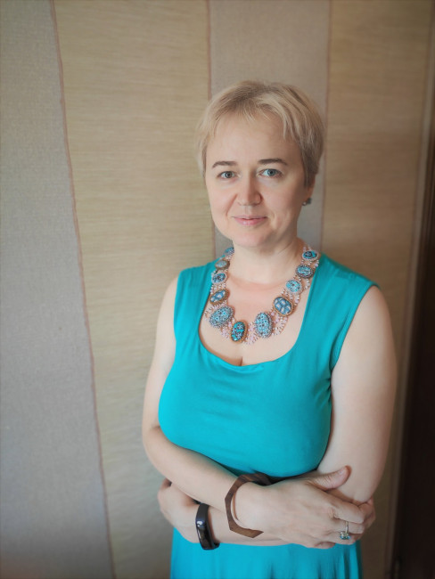 Колье Целебные волны термальных источников, глина фимо, мозаика от Дома Грёз