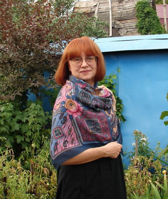 Платок &quot;Весенняя фантазия&quot;, -14, 115х115 см, Жукова Елена
