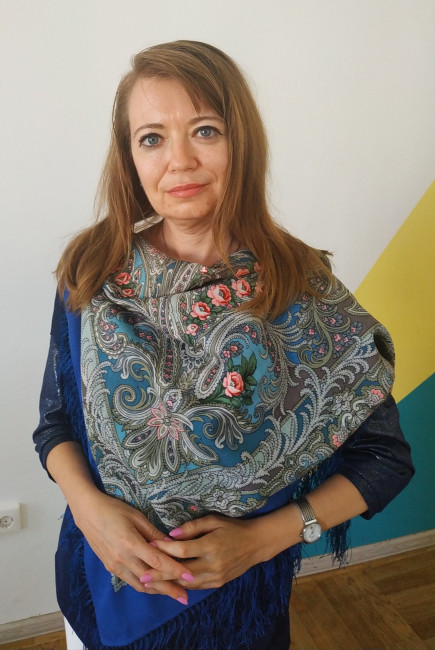 Платок У синего моря, вид 13, шерсть, 89 см,худ.Сухаревская Т.