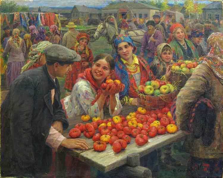 Ф.Сычков Колхозный базар 1937г