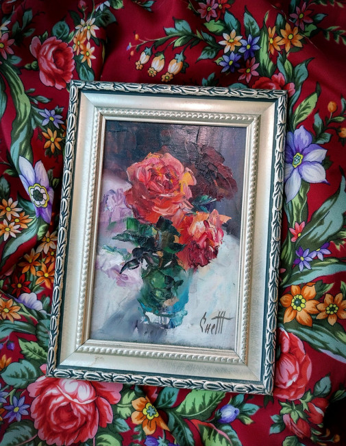 Цветочное настроение Юлия Уткина, шелк