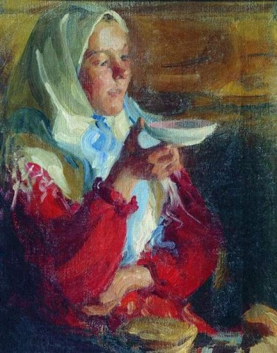 Куликов И.С. Крестьянка с блюдцем