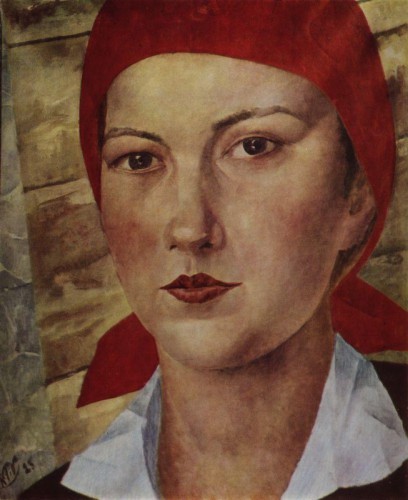 К.С.Петров-Водкин Девушка в красном платке (Работница) 1925.jpg