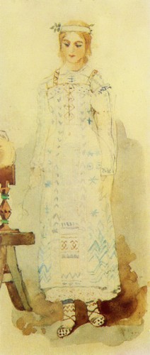 Викто Васнецов Эскиз костюма к пьесе Снегурочка 1881.jpg