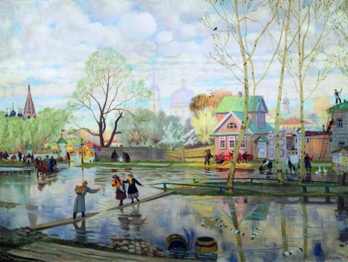 Кустодиев. &quot;Весна&quot; из цикла &quot;Времена года&quot; 1921 год