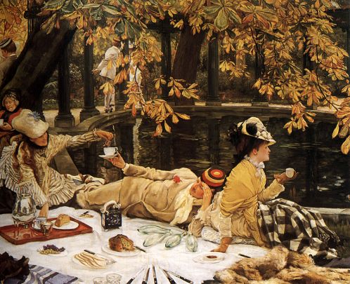 James-Tissot-The-Picnic-Oil-Painting-Тиссо, У воды..jpg