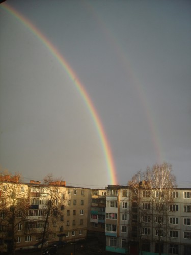 здесь и сейчас! Двойная радуга...