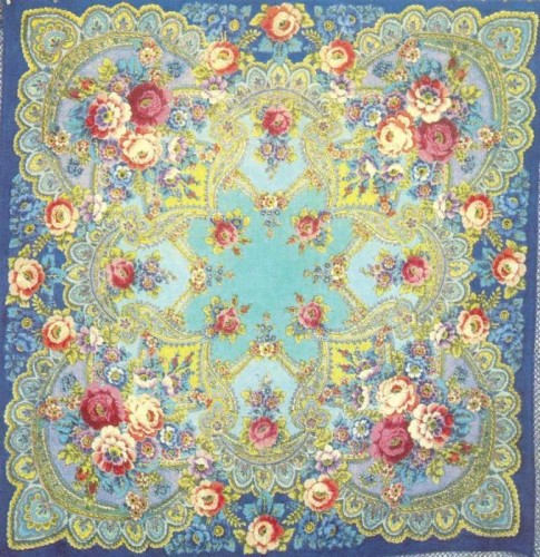 Ольшевская З.А. Шаль &quot;Времена года. Зима&quot;. 1980 год