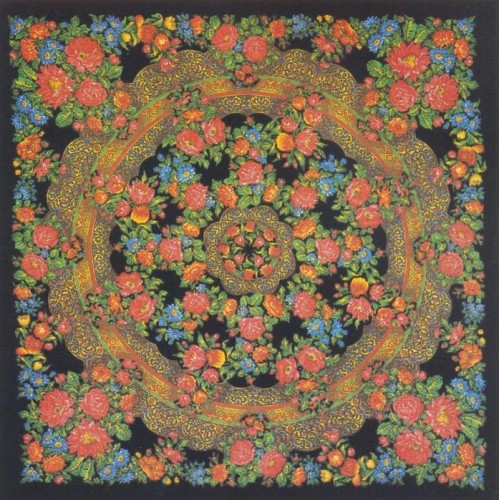 Рыжов С.П. Шаль &quot;Русский узор&quot;. 1974 год. г. Павловский Посад