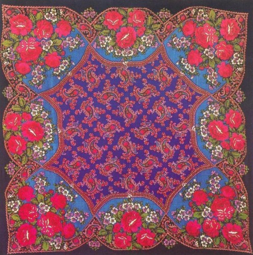 Ольшевская З.А. Шаль &quot;Русская красавица&quot;. 1970 год.