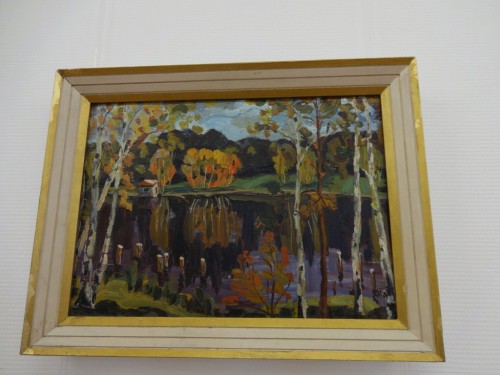 Святое озеро. 1986 г. Картон, масло.